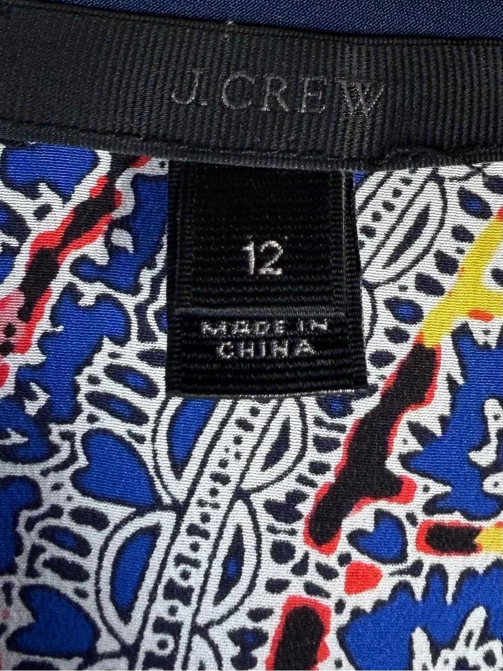 J. Crew Sz 12 Silk Multicolor Paisley-Print Sundress in Blue, Red & Yellow